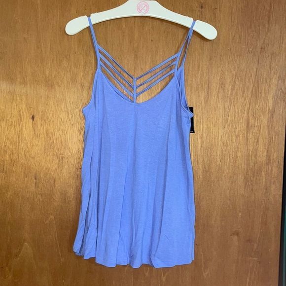 •EXPRESS• NWT blue strappy front swing tank top size XS - Picture 3 of 7